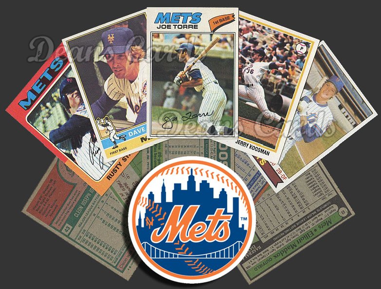 1975 Topps -79 New York Mets 50 Card Team Starter Set / Lot